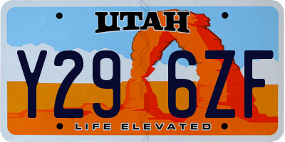 UT license plate Y296ZF