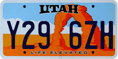 UT license plate Y296ZH