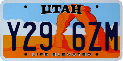 UT license plate Y296ZM
