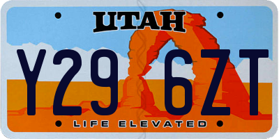 UT license plate Y296ZT