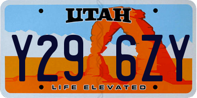 UT license plate Y296ZY