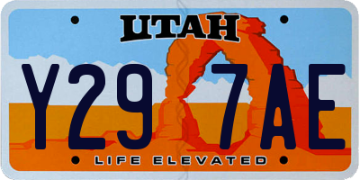 UT license plate Y297AE