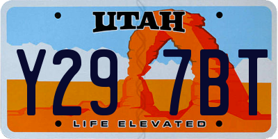 UT license plate Y297BT