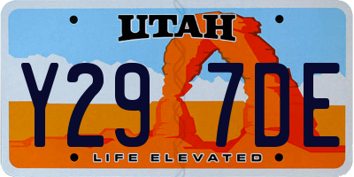 UT license plate Y297DE