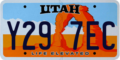 UT license plate Y297EC