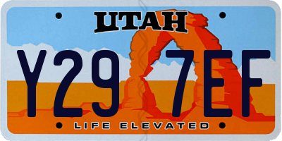 UT license plate Y297EF