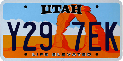 UT license plate Y297EK