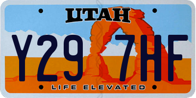 UT license plate Y297HF