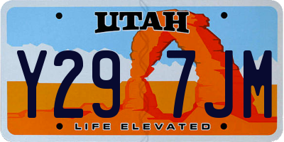 UT license plate Y297JM