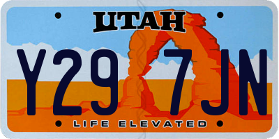 UT license plate Y297JN