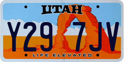 UT license plate Y297JV