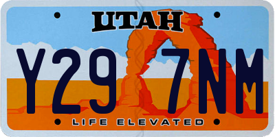 UT license plate Y297NM