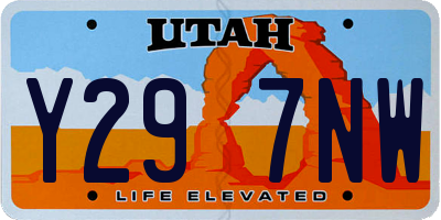 UT license plate Y297NW