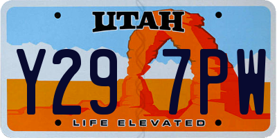 UT license plate Y297PW