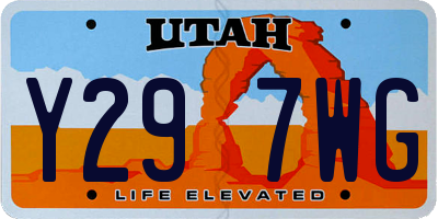 UT license plate Y297WG