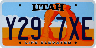 UT license plate Y297XE