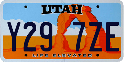 UT license plate Y297ZE
