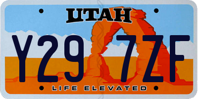 UT license plate Y297ZF