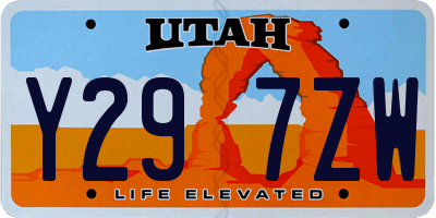 UT license plate Y297ZW