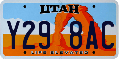 UT license plate Y298AC