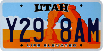 UT license plate Y298AM