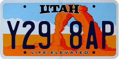UT license plate Y298AP