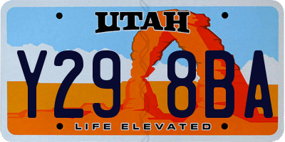 UT license plate Y298BA