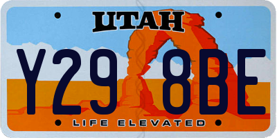UT license plate Y298BE