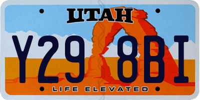 UT license plate Y298BI
