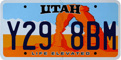 UT license plate Y298BM