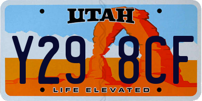 UT license plate Y298CF