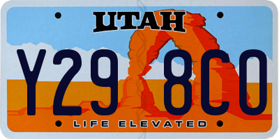 UT license plate Y298CO