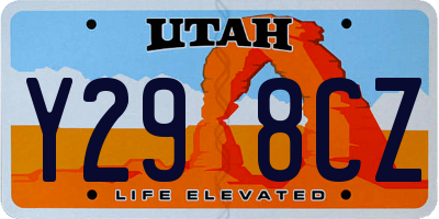 UT license plate Y298CZ