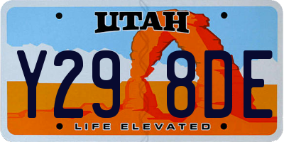UT license plate Y298DE