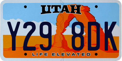 UT license plate Y298DK