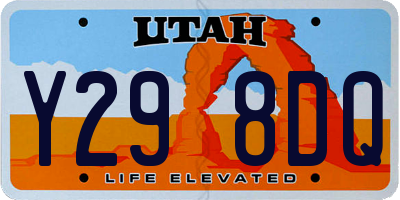 UT license plate Y298DQ