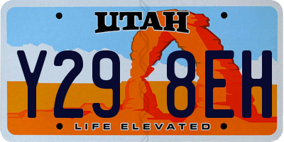UT license plate Y298EH
