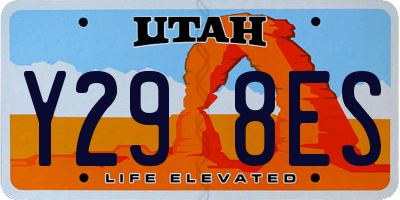 UT license plate Y298ES