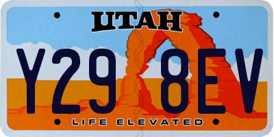 UT license plate Y298EV