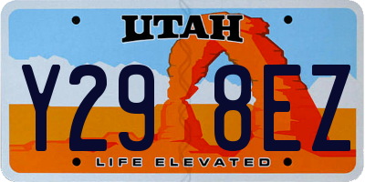 UT license plate Y298EZ
