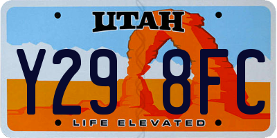 UT license plate Y298FC