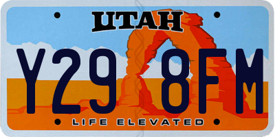 UT license plate Y298FM