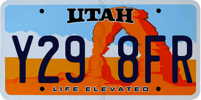 UT license plate Y298FR