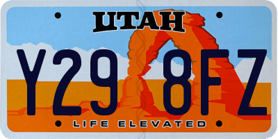 UT license plate Y298FZ
