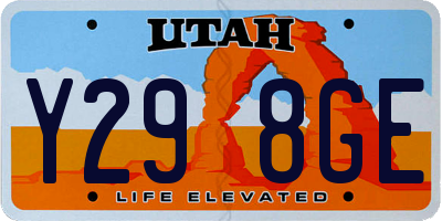 UT license plate Y298GE