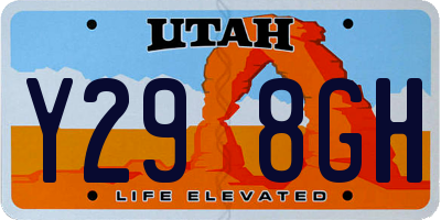 UT license plate Y298GH