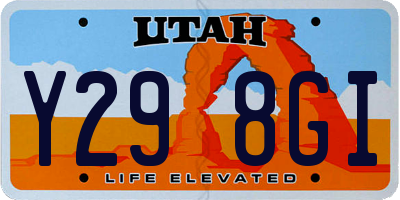 UT license plate Y298GI