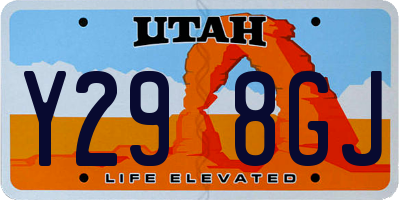UT license plate Y298GJ