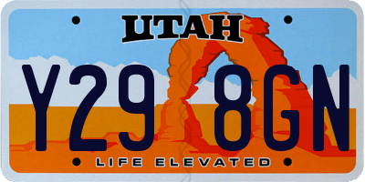 UT license plate Y298GN