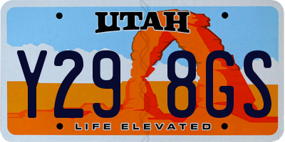UT license plate Y298GS